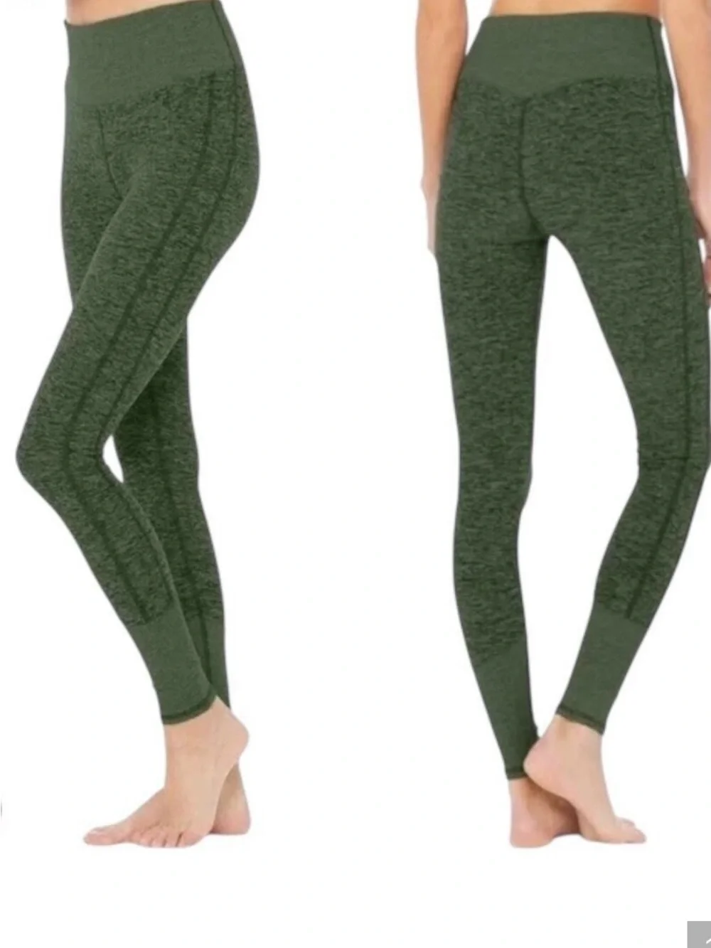 ALO Yoga Olive Green High-Waist Seamless Leggings Size M Inseam 30
